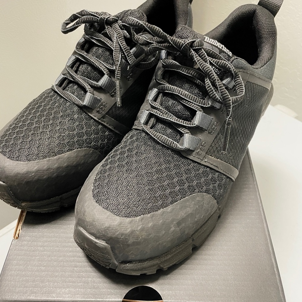 Timberland PRO Black and Gray Athletic Shoes with Cushioned Midsole